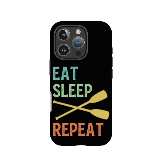Eat Sleep Paddle Repeat Vintage Canoe Kayak IPhone Cases