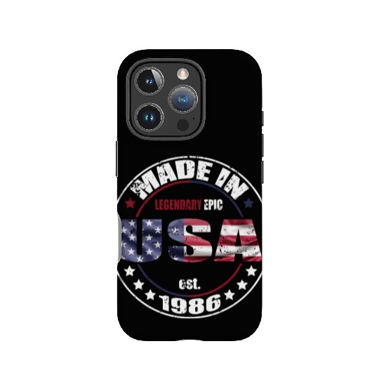 Birthday Saying Born USA 1986 IPhone Cases