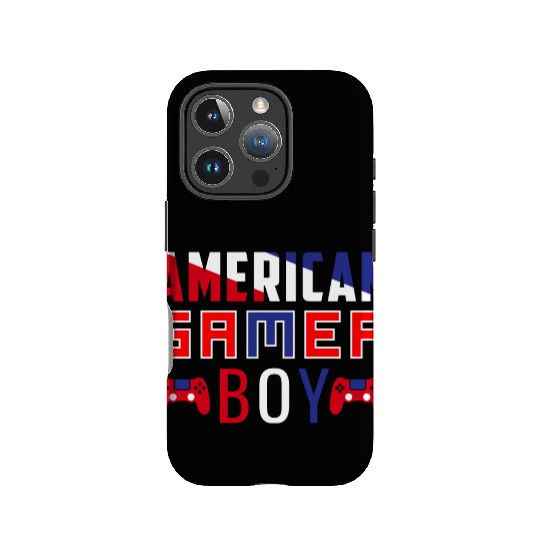American gamer boy, Flag Video Game Boys Kids Teen IPhone Cases