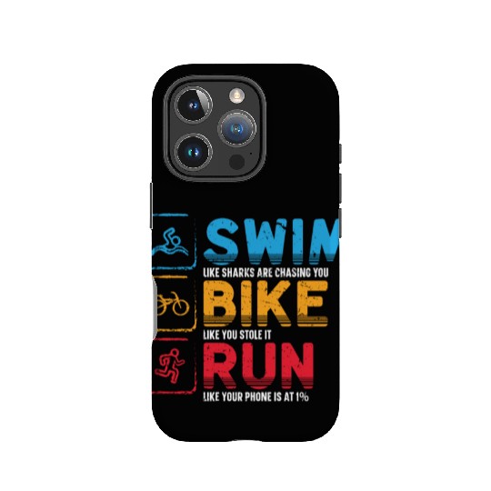 Swim Bike Run Triathlon Athlete Swim Run Bike IPhone Cases
