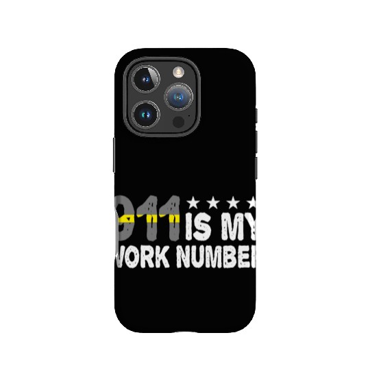 911 Is My Work Number Yellow Line Police Dispatch IPhone Cases