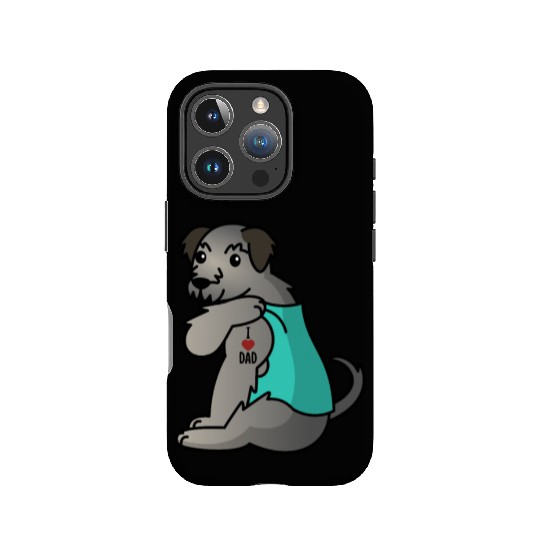 I Love Dad Irish Wolfhound IPhone Cases