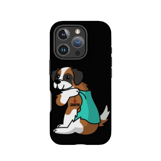 Saint Bernard I Love Grandma IPhone Cases