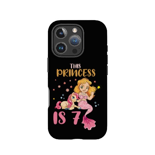 Birth Born Age 7 Years Old Pretty Mermaid Unicorn IPhone Cases