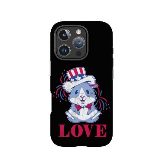 Love America American Pig Guinea USA 4th Of July IPhone Cases