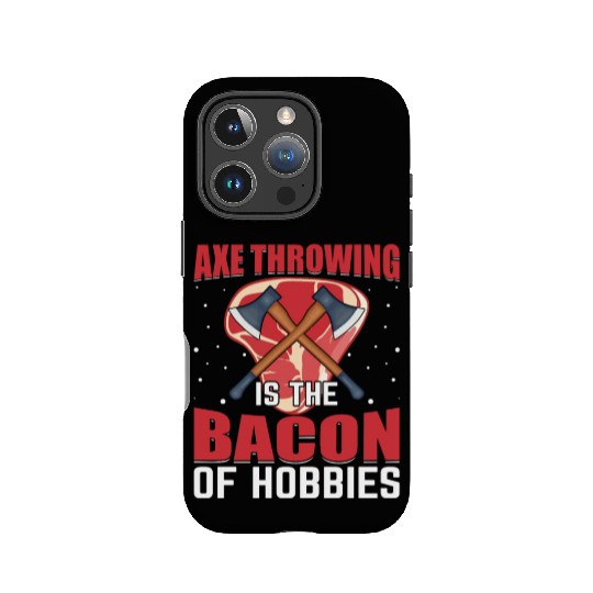 Axe Throwing Is the Bacon of Hobbies - Funny Pig IPhone Cases