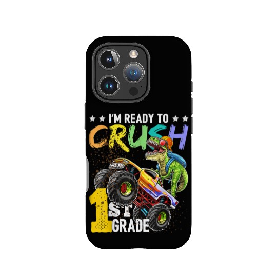 1st Grade Dinosaur Monster Truck Back To School IPhone Cases
