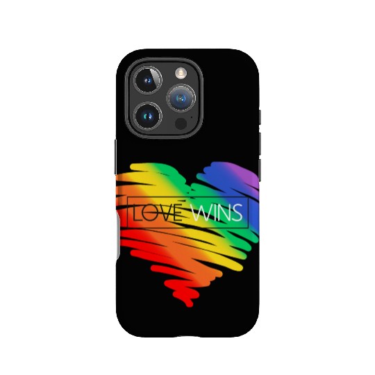 LGBT Rainbow Heart Love Wins Gay Lesbian Trans Bi IPhone Cases
