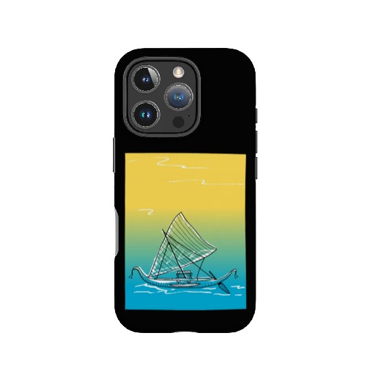 sailing canoe IPhone Cases