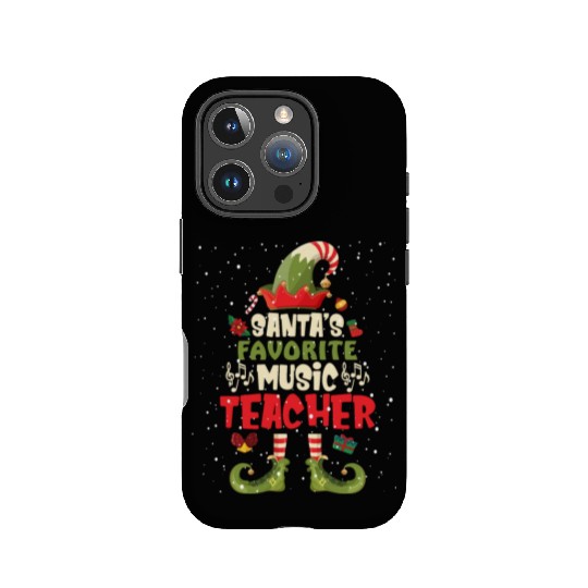 Santa's Favorite Music Teacher Funny Christmas IPhone Cases