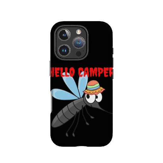 Hello camper | Cute mosquito with a colorful hat IPhone Cases
