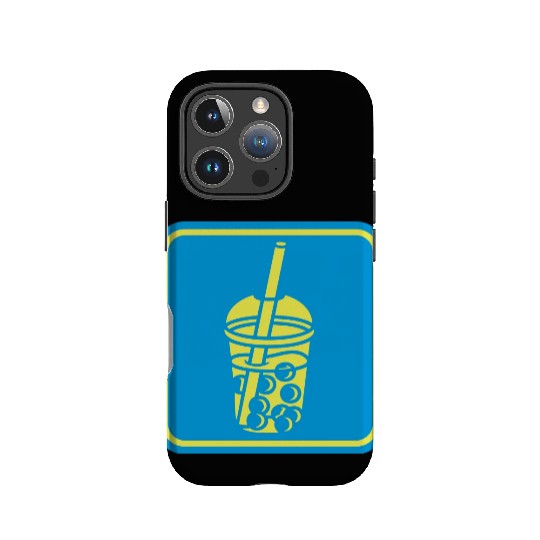 Sign bubble tea button IPhone Cases