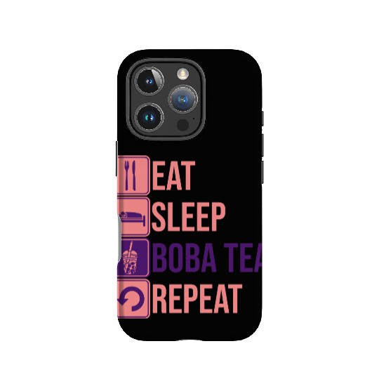 Eat Sleep Boba Tea IPhone Cases