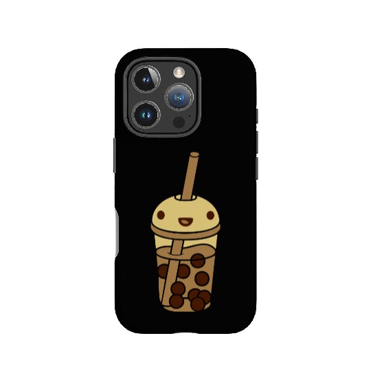 anime face bubble tea IPhone Cases
