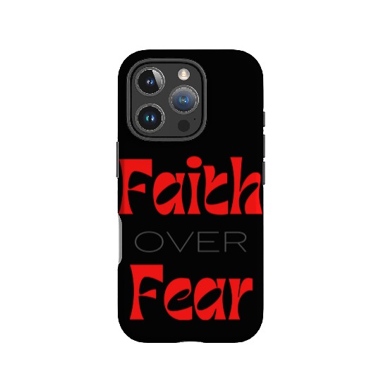 Faith over Fear Typography IPhone Cases