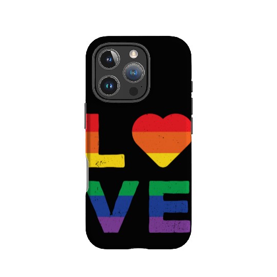 LGBT LOVE Rainbow Heart Gay Lesbian Equality Gift IPhone Cases