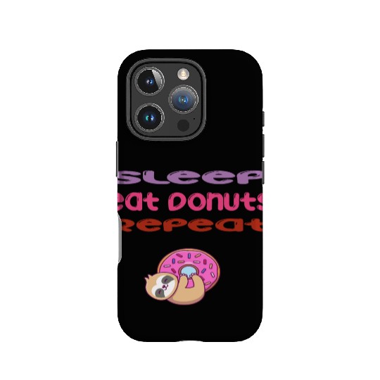 sleep,eat donut,repeat sloth life style IPhone Cases