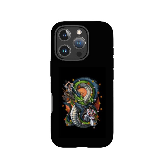 Japanese Dragon Samurai Warrior Battle IPhone Cases