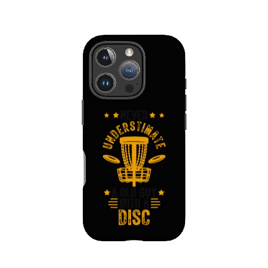 Old Guy Disc Golf Vintage Ultimate Frisbee IPhone Cases