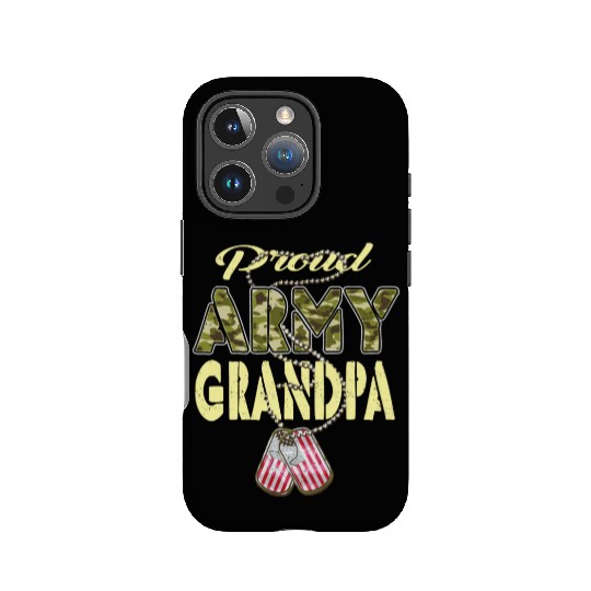 Proud Army Grandpa Camo Us Dog Tag Military Grandf IPhone Cases