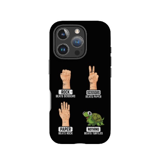 Rock Paper Scissors Nothing Beats Turtles Funny Tu IPhone Cases
