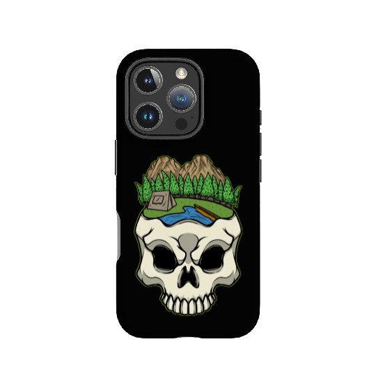 Skeleton Head Camp Campsite Camper Camping IPhone Cases