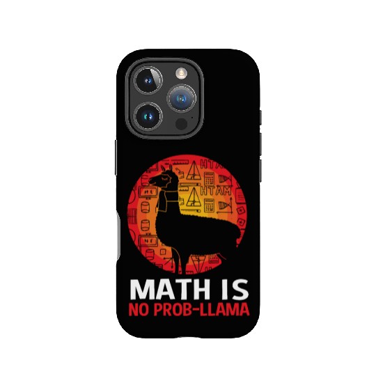 Funny Llama Math Teacher Math Is No Probllama IPhone Cases
