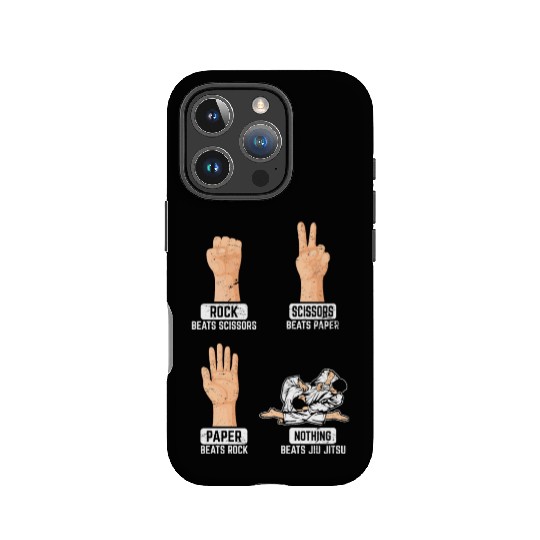 Rock Paper Scissors Nothing Beats Jiu Jitsu BJJ Ji IPhone Cases