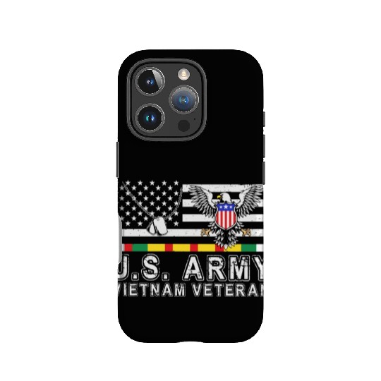 Vietnam Veteran Eagle US Flag Dog Tag Vintage IPhone Cases