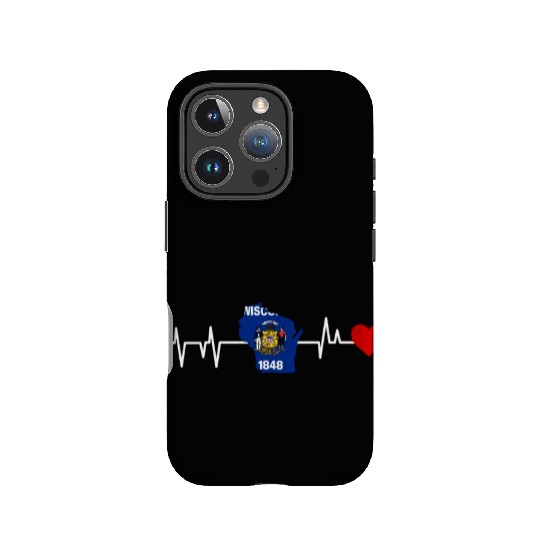 Wisconsin Heartbeat Gift IPhone Cases