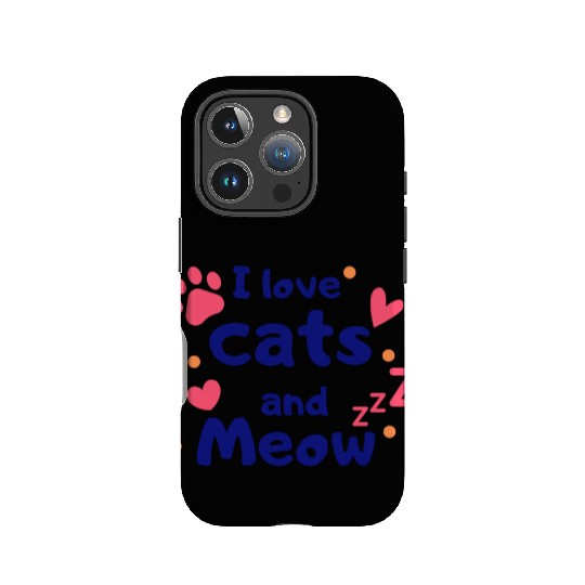 I love cats and Meow Funny IPhone Cases