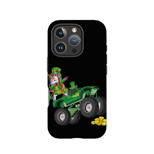St Patricks Day Unicorn Monster Truck Lucky Girls IPhone Cases