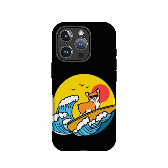 Surfing Corgi for Welsh Corgi Lover IPhone Cases