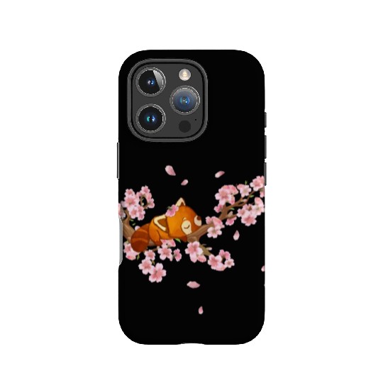 Cute Japanese Art Cherry Blossom Kawaii Red Panda IPhone Cases