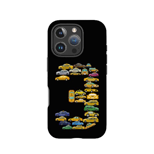 3rd Birthday Gift Taxi Car Boys Kids 3 Year Old IPhone Cases
