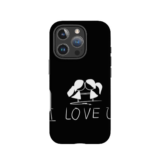 lesbian couple couple i love you IPhone Cases