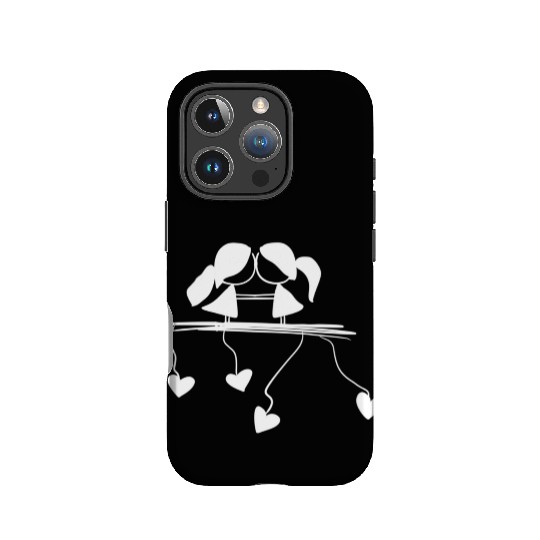 lesbian couple love symbol IPhone Cases