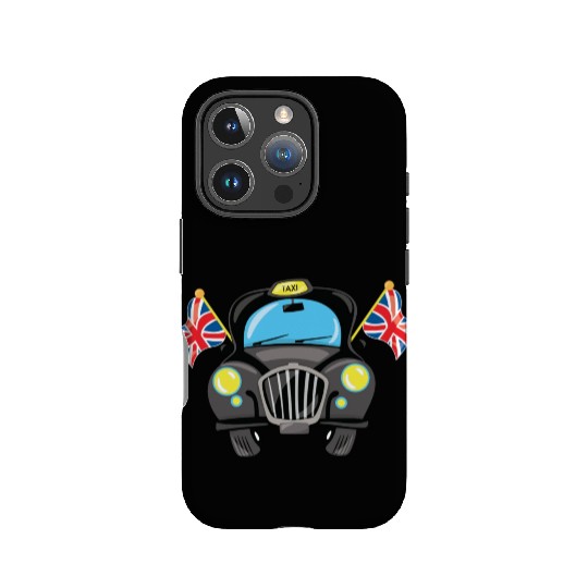 Taxi Hackney the black cab in London IPhone Cases