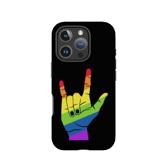 Love Hand Symbol LGBT Rainbow Flag IPhone Cases