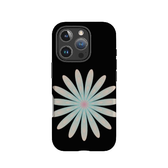 Blue and Coral Flower IPhone Cases