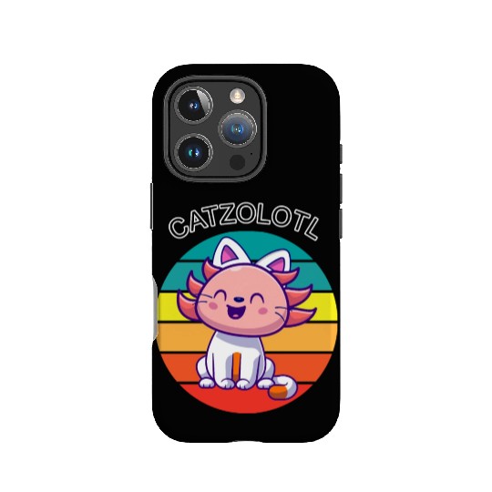 Cat +Axolotl equals Catzolotl. Funny IPhone Cases as gift