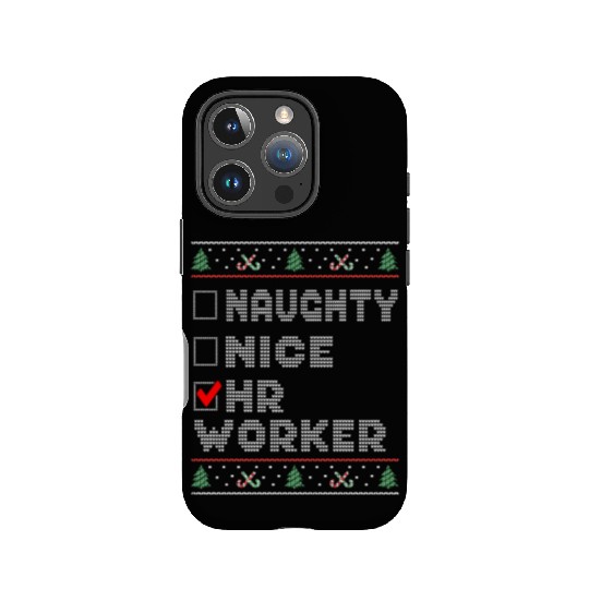 Naughty Nice HR Worker, Matching Christmas Group IPhone Cases