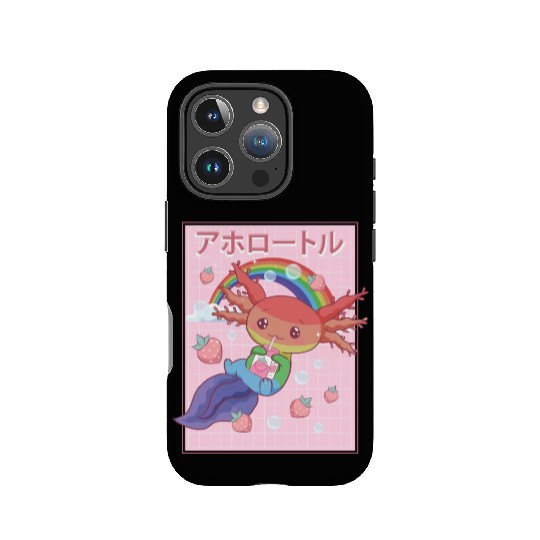 Kawaii Axolotl Strawberry Milk Gay Pride IPhone Cases