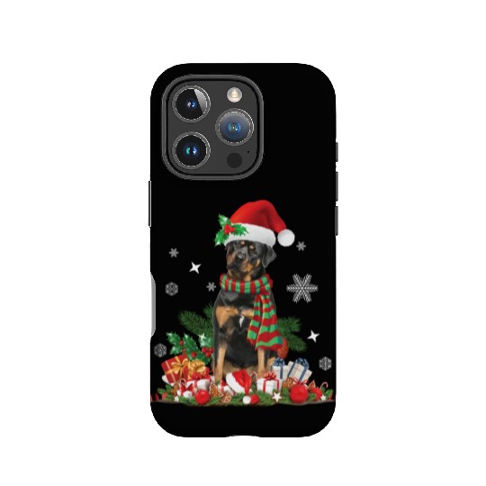 Christmas Rottweiler dog Holiday Rottie IPhone Cases
