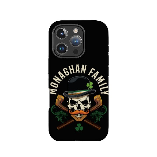 Monaghan Family Irish Skull with Shillelagh and IPhone Cases