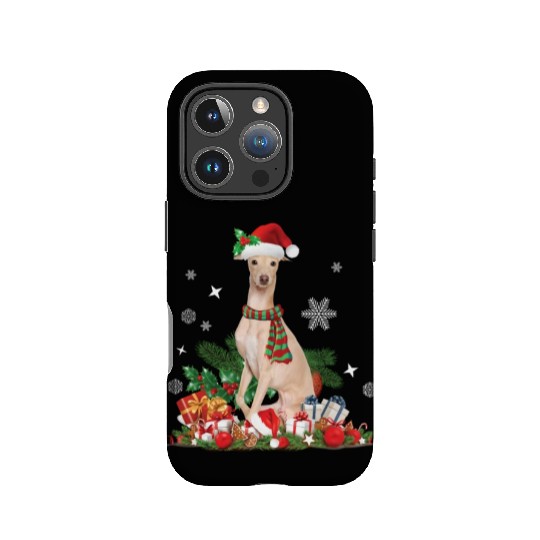 Christmas Greyhound Dog IPhone Cases