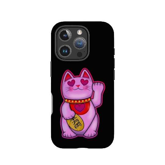 Cute Maneki Neko Romance Cat IPhone Cases