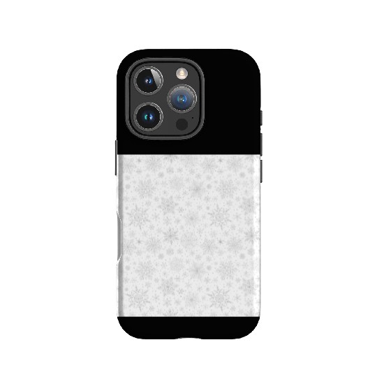 Modern Snowflakes Pattern White Silver IPhone Cases