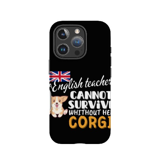 English teacher gift idea for women dog Corgi IPhone Cases
