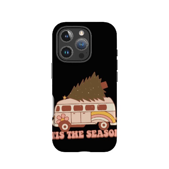 Christmas Doodles Tis' The Season Retro Holiday IPhone Cases